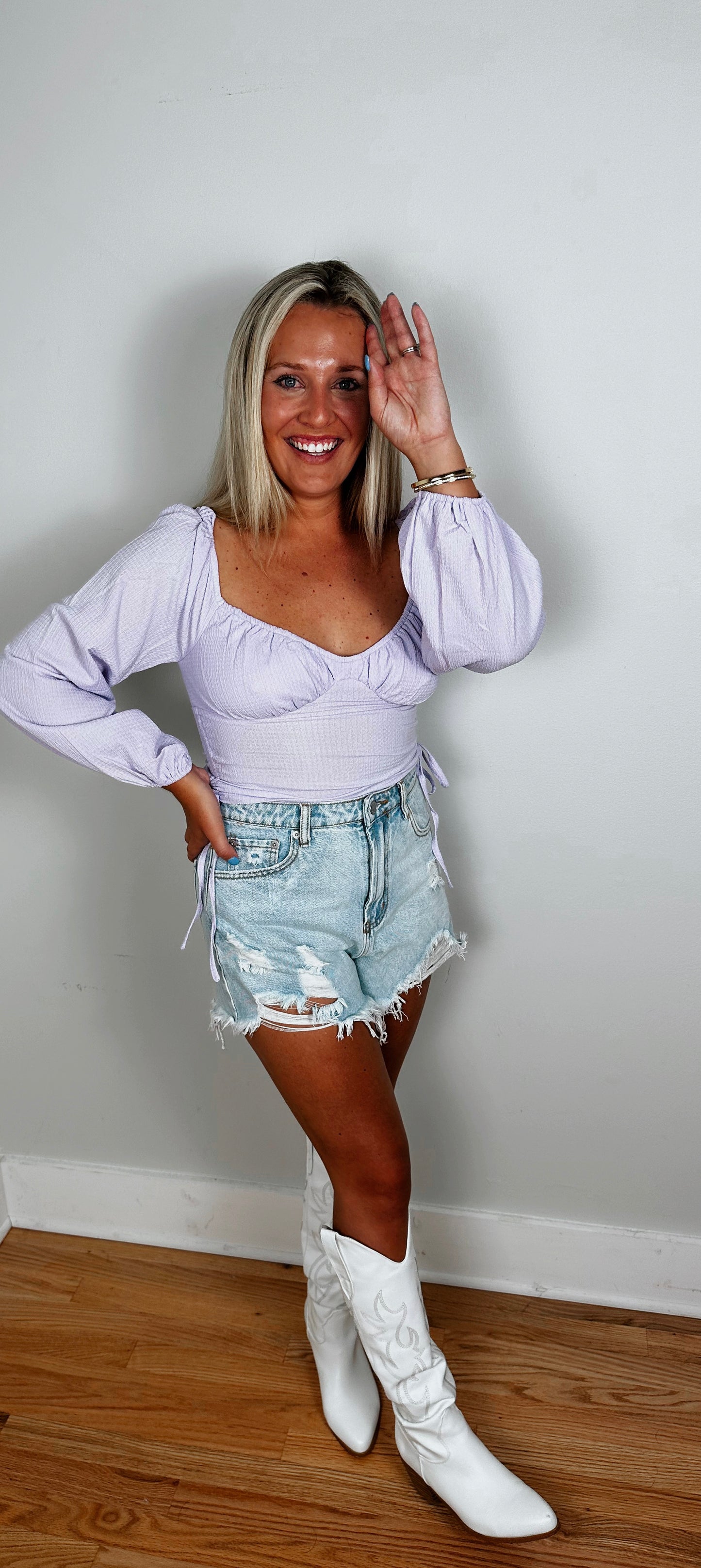 On My Way To You Lavender Top