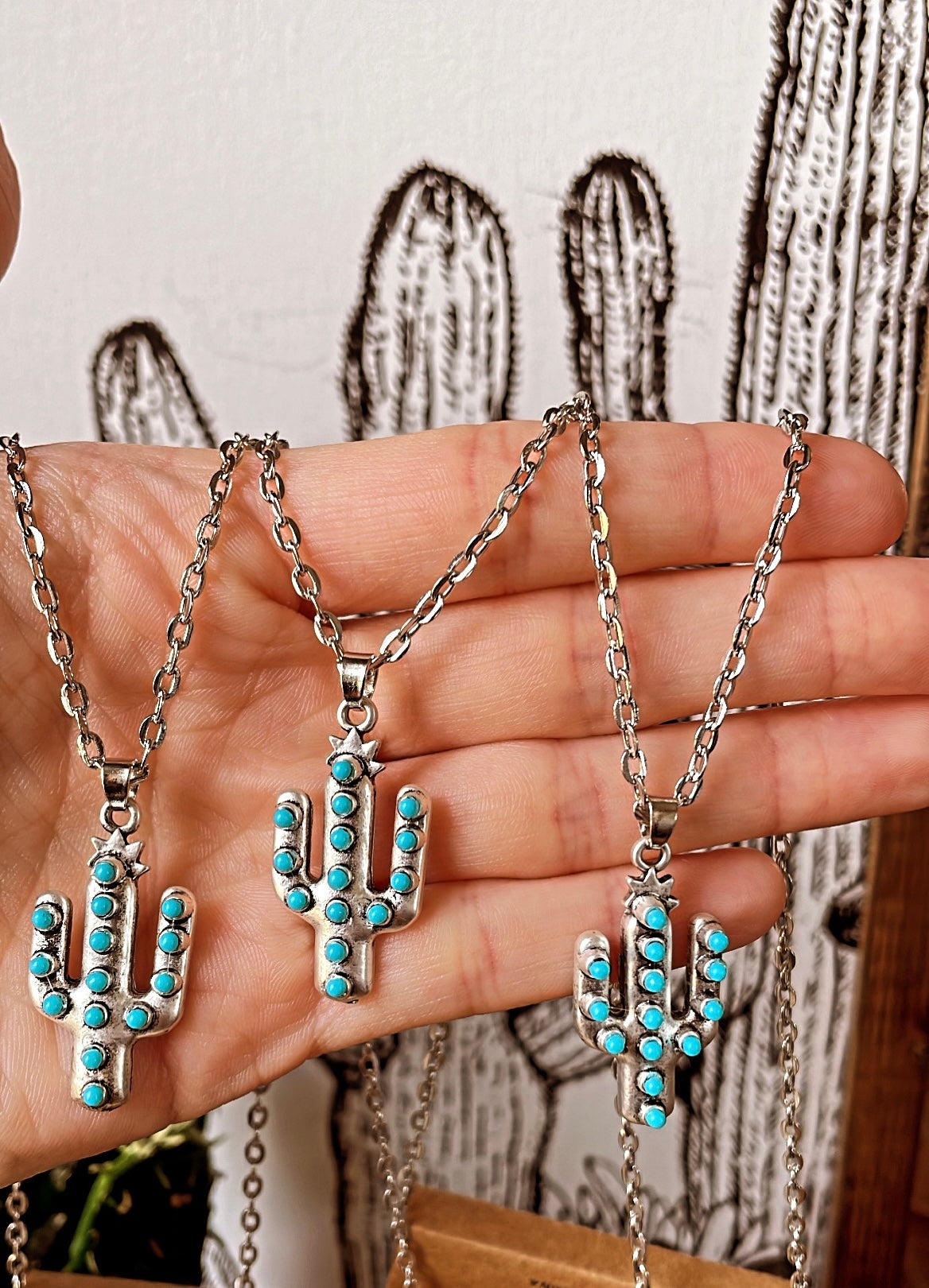 Turquoise Cactus Necklace