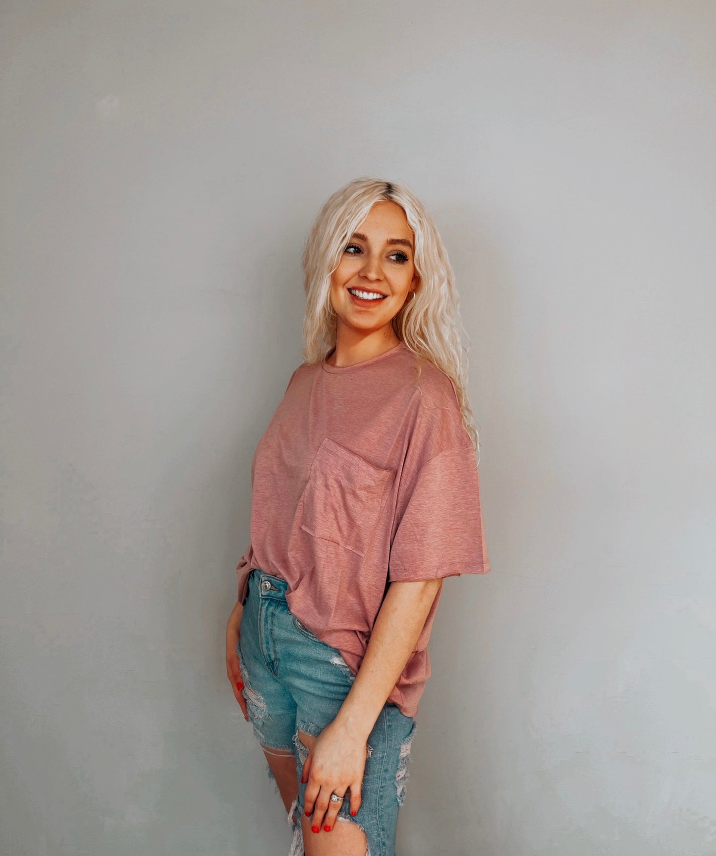 Your Pretty Heart Oversized Pocket Tee
