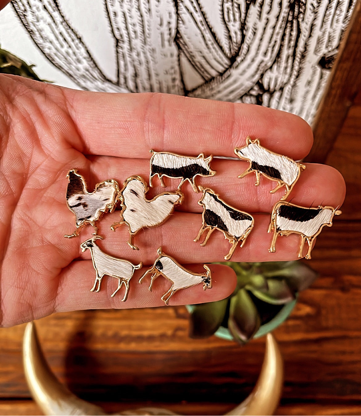 Farm Animal Post Earrings