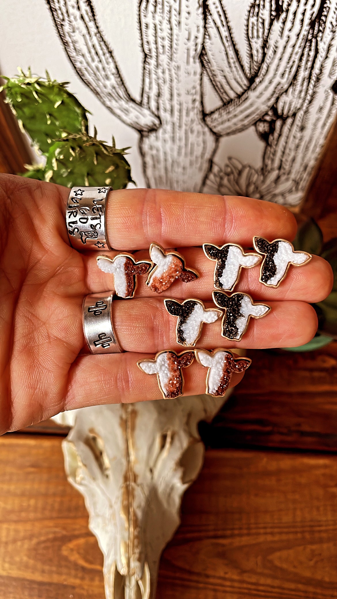 Cow Stud Earrings