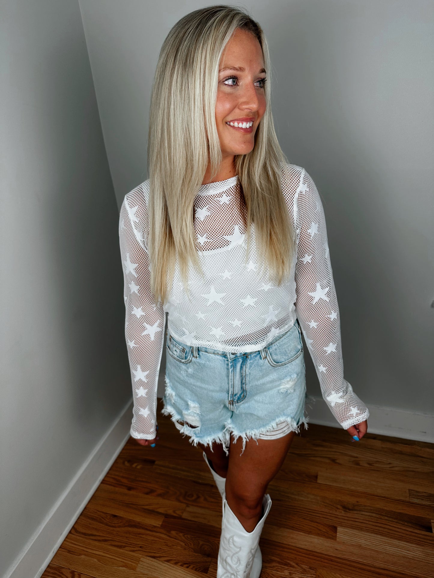 Star Struck Mesh Top