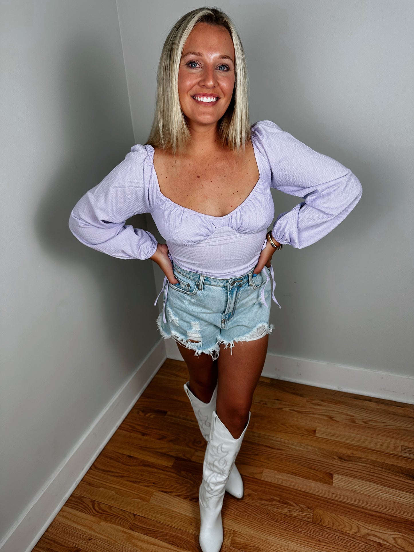 On My Way To You Lavender Top