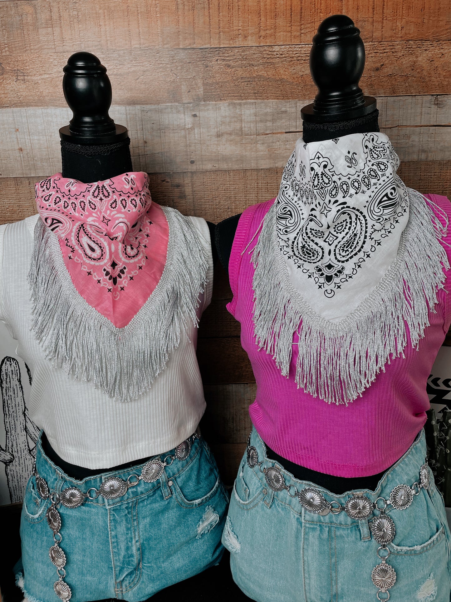 Silver Fringe Bandana