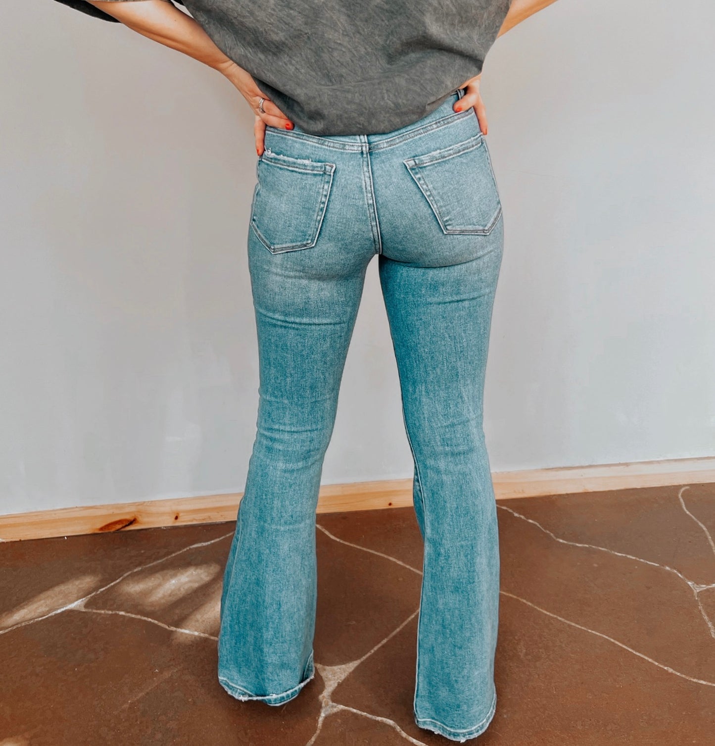 Baby Blue Bootcut Jeans