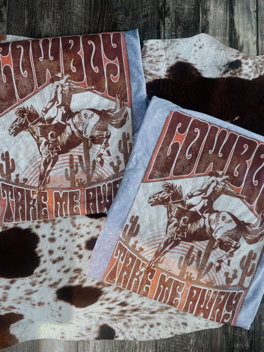 Purple Cowboy Graphic Tee