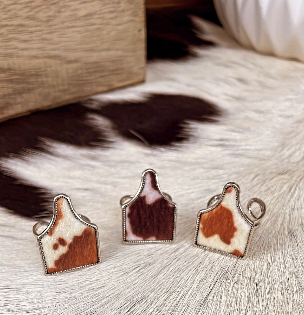 Cowhide Cattle Tag Ring
