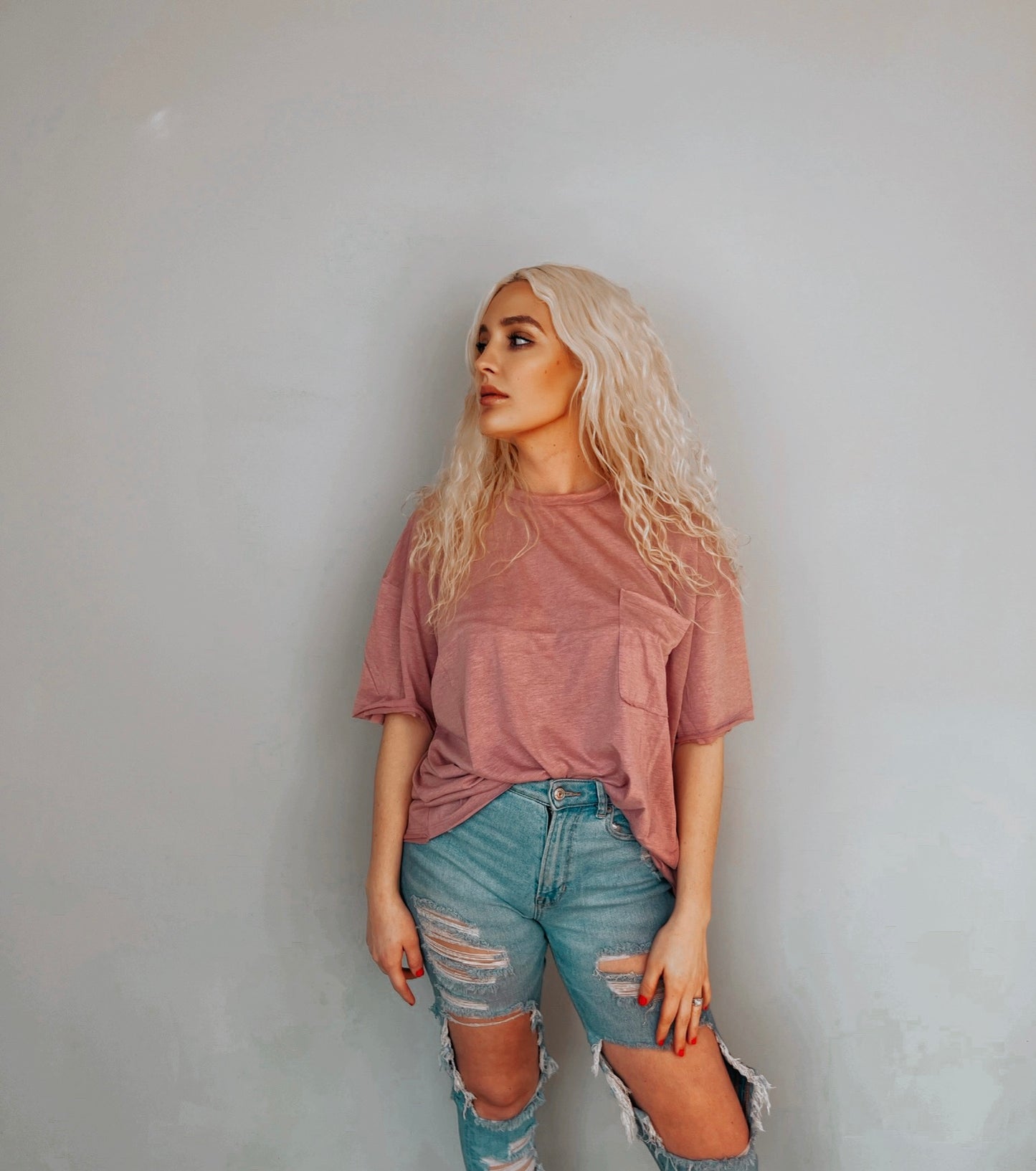 Your Pretty Heart Oversized Pocket Tee