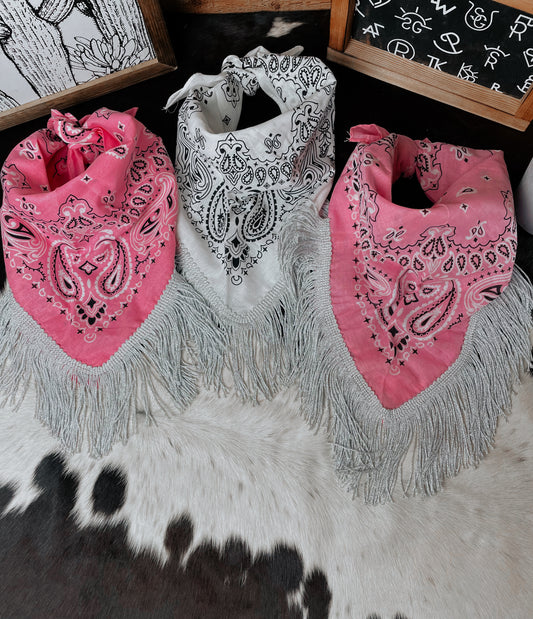 Silver Fringe Bandana