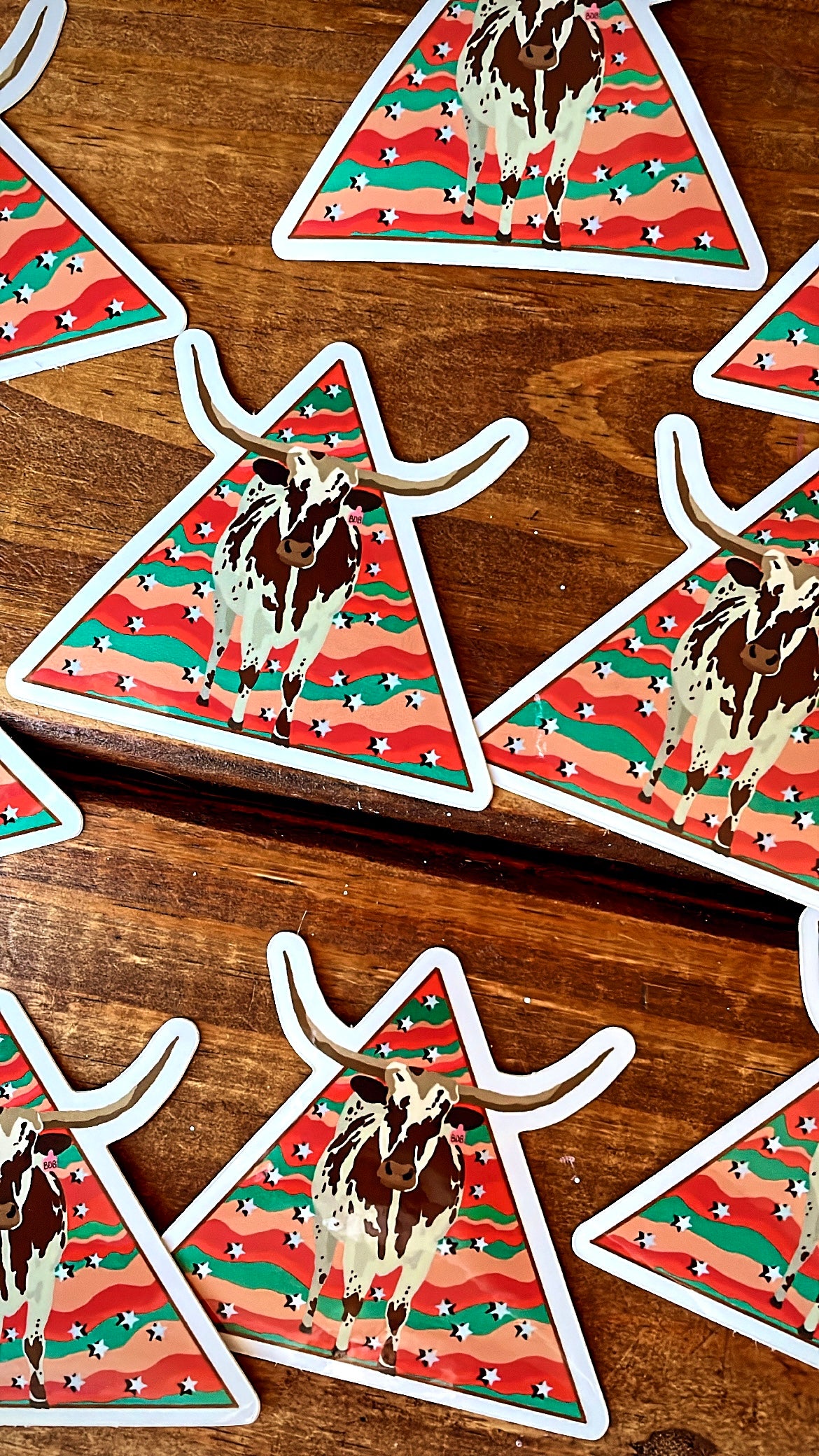 Retro Longhorn Decal