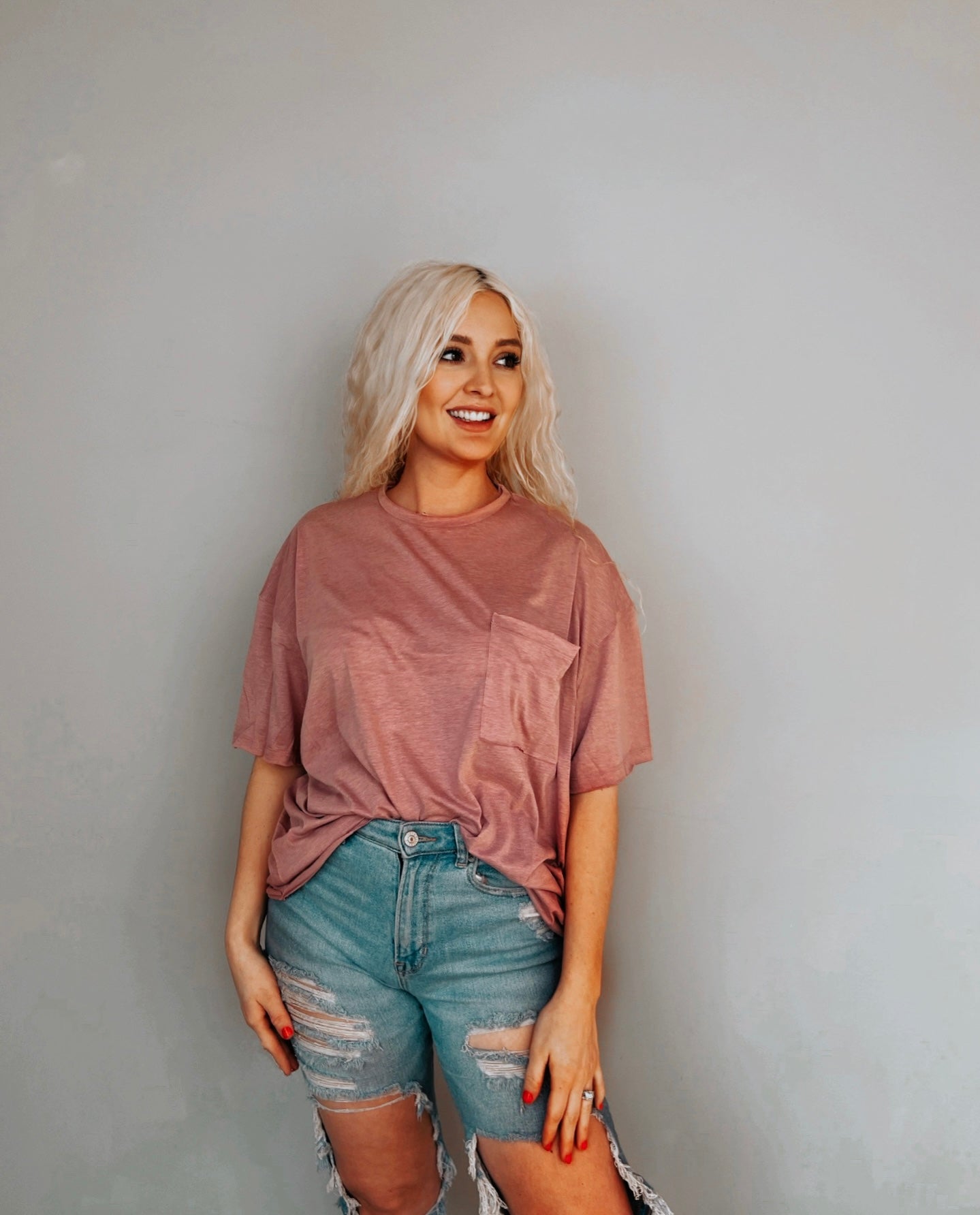 Your Pretty Heart Oversized Pocket Tee
