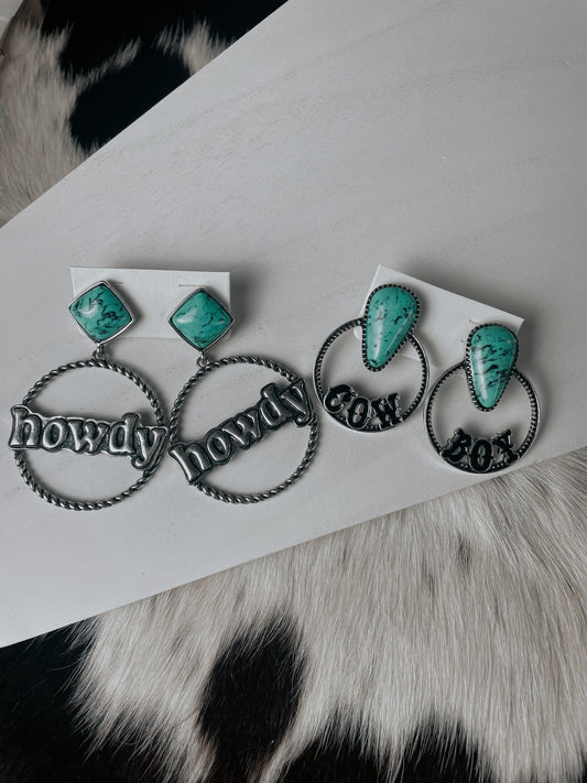 Turquoise Hoop Earrings