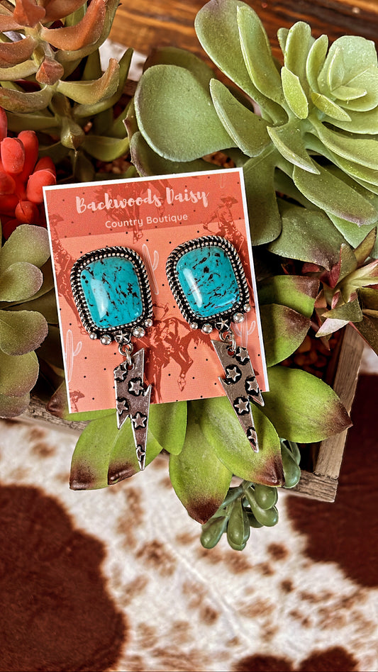 Something In The Stars Turquoise Earrings