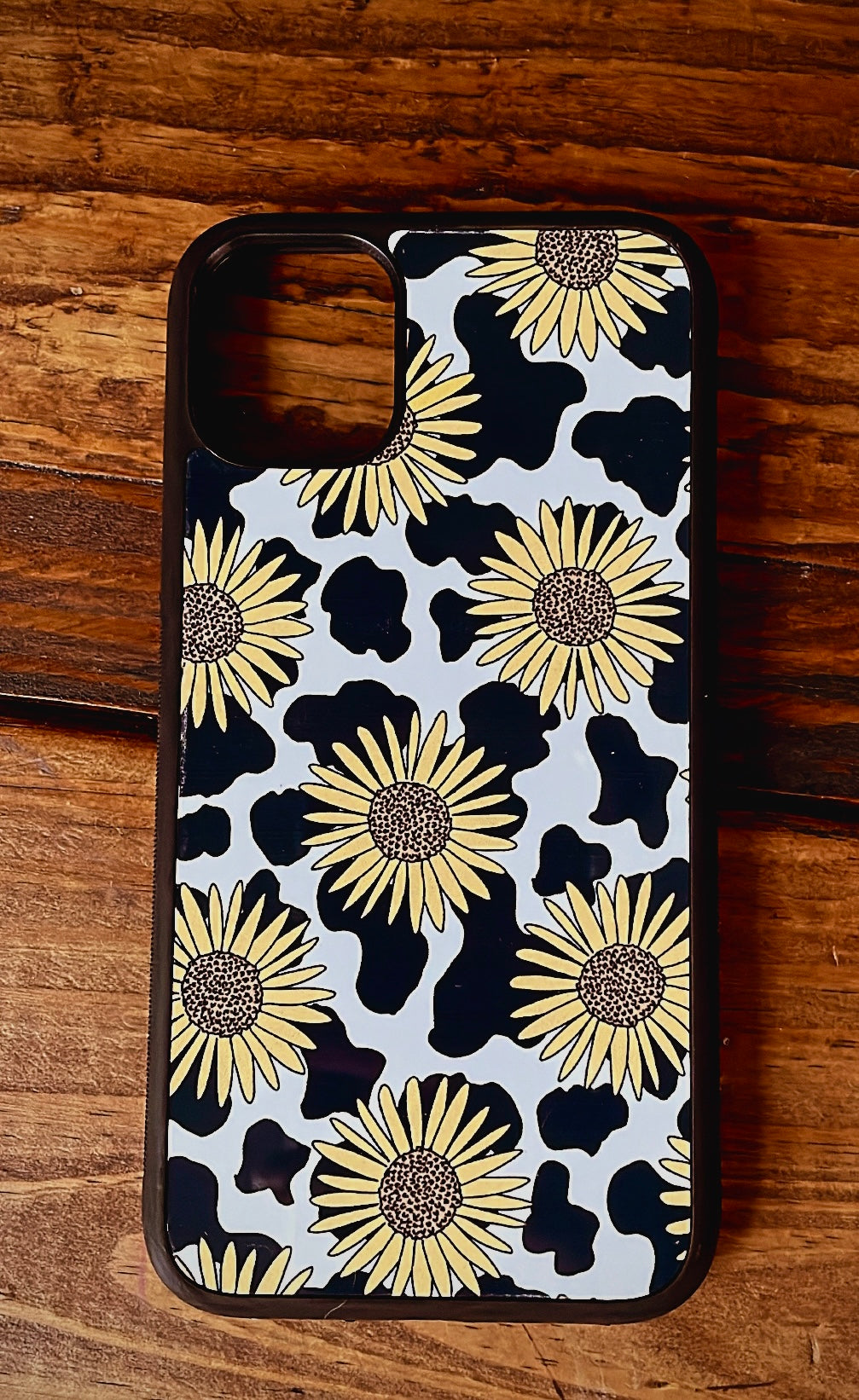 Sunflower and Cow print Phone Case
